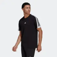 在飛比找momo購物網優惠-【adidas 愛迪達】運動服 短袖上衣 男上衣 短T 黑 