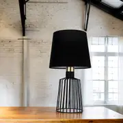 Ashley Cage Table Lamp Small in Black