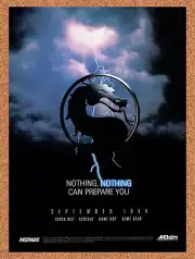 1993 Mortal Kombat II SNES Original Advertisement / Retro Wall Art v8