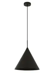 Everest 1 Light Cone Pendant in Textured Black