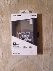 Tech21 iPhone Xs Max Phone Case Smokey Black Evocheck Flex Shock 12 Ft Drop...