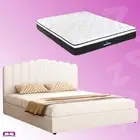 King Package | Fion Boucle Storage Bed & Bonita Euro Top Mattress (Medium Firm)