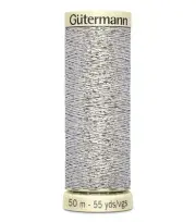 Gutermann Sparkle Metallic Thread 50m-Silver, 744611-41