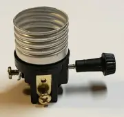 3-WAY TURN KNOB INTERIOR LAMP SOCKET FOR 3 WAY LIGHT BULB E26 NEW 30681J