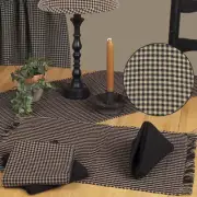 Newbury Gingham Black Placemats - Set of 6