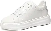 [TUMAHE] Men's Fashion Elevator Sneakers, Height Increase Shoes Lightweight Comfortable Casual Hidden Heel Raise Leather Walking Footwear