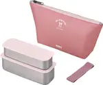 【日本代購】THERMOS 便當盒 野餐盒 雙層不鏽鋼 635ML DSA-604W DTP 灰粉色