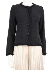 Weekend Max Mara Navy Button Down Fitted Jacket