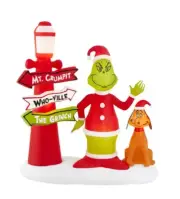 Gemmy 6' Airblown Dr. Seuss Grinch With Sign Christmas Inflatable