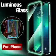 For iPhone 16E 15 14 Pro Max 13 12 11 Luminous Tempered Glass Screen Protector