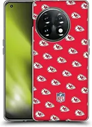 Head Case Designs Officially Licensed NFL Patterns Kansas City Chiefs Artwork Soft Gel Case Compatible with OnePlus 11 5G