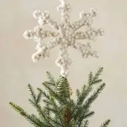 New Anthropologie Holly Pommed Snowflake Tree Topper