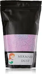 Little Brown Goose Kids Bath Dust - Fizz & Foam Magic - Vegan, Skin-Nourishing & Eco-Friendly Bath Time Fun – 400 g – Mermaid Bath Dust