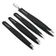 4pcs Slant Tweezers Eyebrow Tweezers Best Precision Kit Eyebrow Tweezers