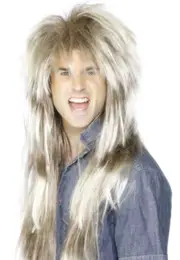 80s Mega Mullet Mens Costume Wig