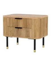 [Artiss] Bedside Table 2 Drawers in Pine