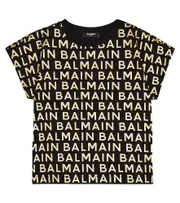 [Balmain Kids] Balmain Kids Logo printed cotton T-shirt Y 12 black