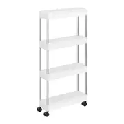 4 Tier Slim Slide Out Thin Storage Trolley Cart Rack Holder For Kitchen Bathroom