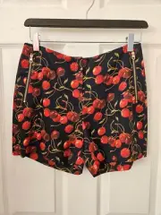 BNWT Ted Baker Navy Blue Cherry Print Shorts Size 1/US Size 2