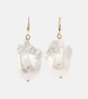 [Mateo] Mateo 14kt gold drop earrings with baroque pearls One Size gold