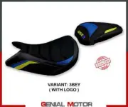 Seat saddle cover Lindi sp color ultragrip BEY+logo T.I.Suzuki GSX S1000 2021>23
