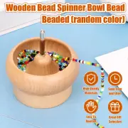 Wooden Bead Spinner with Lid Portable Bead Making Spinner Effort-Saving paXMJ