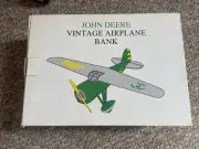 VTG 1992 Spec Cast John Deere Vintage Airplane Bank Travel Air Model R 35024 NOS