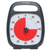Time Timer PLUS 60 Minute Visual Analog Timer Charcoal; Optional Alert Dial; No