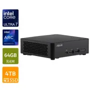 Asus NUC 14 Pro Mini PC, Intel Core Ultra 7, 64GB RAM, 4TB NVMe SSD, Slim Kit