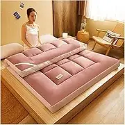 Cotton Filling Mattress Topper Thicken Tatami Mat Sleeping Pad Double Queen King Mattress for Hotel Student Dormitory Guest Bed Futon Mattress(B,150 x 200cm)