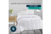 500GSM 50/50 White Duck Down Feather Quilt-Winter Weight