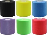 Prewrap Athletic Tape, 6PCS Pre Wrap Athletic Tape, 3inch X 33ft 6 Colors High Elastic for Home
