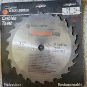 BLACK&DECKER PIRANHA CARBIDE-TOOTH SAW BLADE 7 1/4" 24 CARBIDE TEETH 73-737