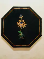 12"x12" Marble Inlay Side Table Top Handmade Mosaic Art Coffee Table Furniture