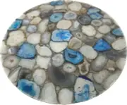 Custom Agate Table Top, Round Dining Table, Kitchen Dine Table, Outdoor Décor