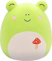 Squishmallows Original 14-Inch Wendy Green Frog with Mushroom Embroidery - Official Jazwares Plush (Large)
