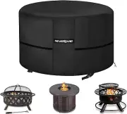 22-36 Inches Fire Pit Cover Round, Waterproof Outdoor Firepit Covers round for