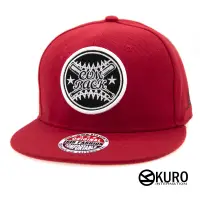 在飛比找蝦皮商城優惠-KURO-SHOP紅色棒球帽圖案電繡潮流板帽棒球帽