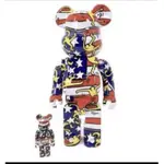 現貨BE@RBRICK KEITH HARING AMERICAN FLAG400% 100%凱恩斯 美國國旗