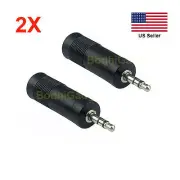 2X 3.5mm Stereo Plug to 6.35mm Stereo Jack