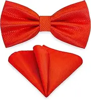 [AUSUAYA] Mens Bow Tie Pocket Square Set for Men, Boys Checkered Tuxedo Bowtie with Handkerchief for Homecoming or Wedding AU-B-T6