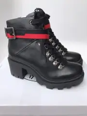 Steve Madden Women’s Rude Black Multi Combat Hiker Boot (Size 6)