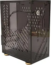 Mini ITX Case, Vented Panels, Mini ITX Gaming Computer Case Chassis, Flex and 1U Small Power Supply, Support 170x170mm Motherboard, Graphics Cards Up to 180mm Long, 2 X 2.5 SSD