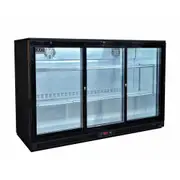 AG Equipment AG Three Sliding Door Bar Fridge - Black Body & Doors 3BBR-S - Commercial Bar Fridges (AG-3BBR-S) - 3BBR-S-AG