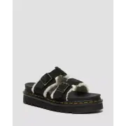 Dr. Martens Myles Faux Fur Platform Sandals Men's Sz. 13 DOC MARTEN Suede