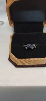 在飛比找Yahoo!奇摩拍賣優惠-緬甸 藍寶石 無燒 s925 戒指 可愛  氣質 優雅