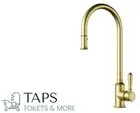 Clasico Series-Gooseneck Pull-Out Kitchen/Laundry Mixer- BRUSHED GOLD