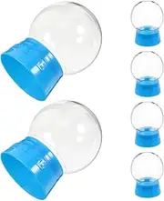 6pcs Clear Plastic Fillable Snow Globe with Screw Off Cap for DIY Christmas Home Decoration Transparent Design for Unique Creations Present Idea for Friends and Family