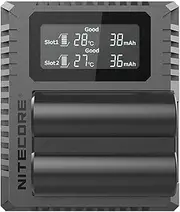 Nitecore FX3 2-Slot USB-C QC Fast Camera Battery Charger for Fujifilm