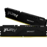 金士頓FURY BEAST BLACK DDR5 5600 32GB(16GX2)記憶體KF556C36BBEK2-32